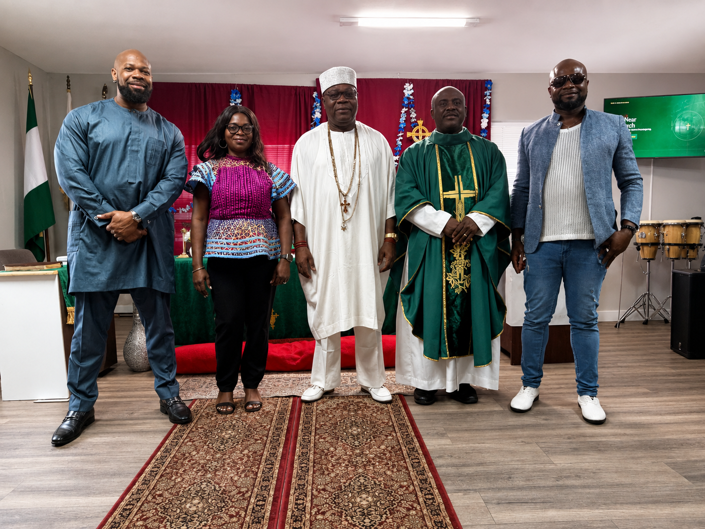 Igwe with the Rector and the President of OPU Americas and executives