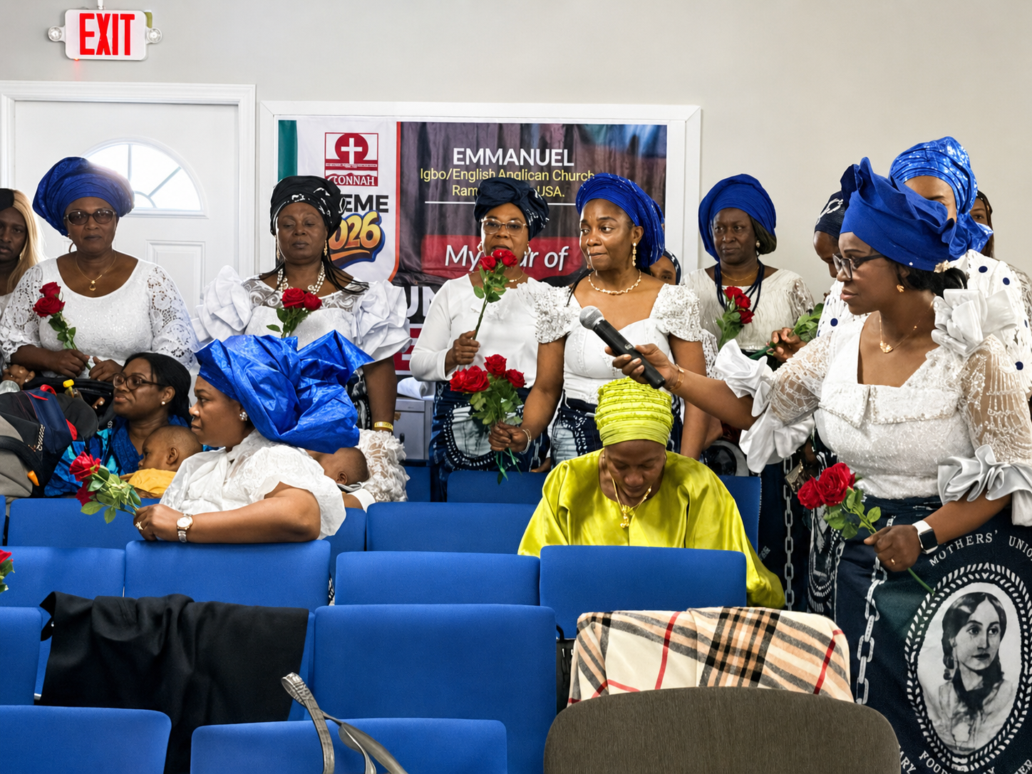 Mother's Sunday presentation during the church service