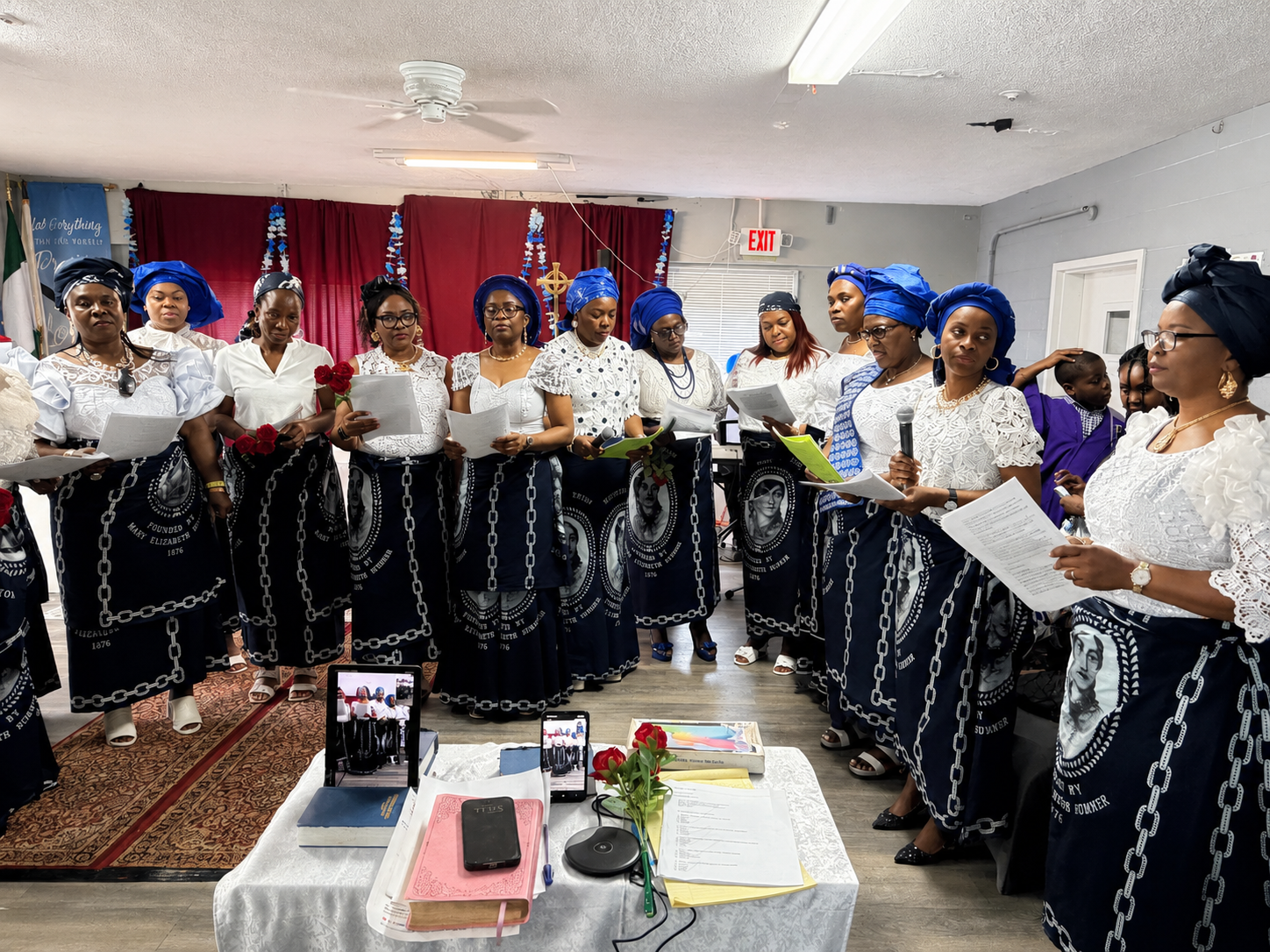 Women of Emmanuel Anglican Church gathered in celebration for Mother's Sunday